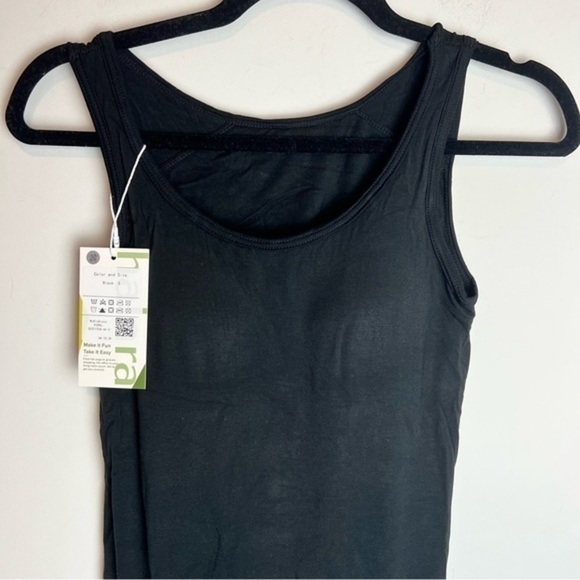 Halara Scoop-Neck Tank Dress, Black, Women's Small Athletic Stretch - Picture 4 of 6